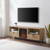 Coastal Rattan Door TV Stand For TVs Up To 10015” - Coastal Oak - Image 4