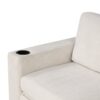 Chenille Sectional Sofa Convertible Pull Out Bed With Storage Ottoman & USB Ports - Beige - Image 16