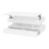 Lift Top Coffee Table With 2 Drawers, Multi Functional Lift Top Coffee Table With High Gloss Finish For Living Room - White - Image 11