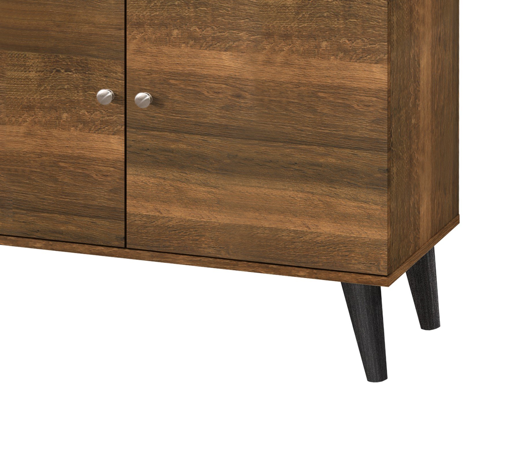 Amidon - TV Stand For TV's Up To 63", With 2 Storage Shelves & 1 Cabinet, Modern Entertainment Centre For TV In Living Room - Brown - Image 3
