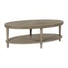 Bedford - Oval Coffee Table With Shelf - Natural - Image 4