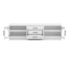 Modern Minimalist TV Stand For TVs Up To 75", Entertainment Center Media Console Cabinet With Adjustable Shelves - White - Image 11
