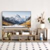 Minimalist 2 Pieces Cube TV Stand With Open Storage Shelves - Natural Wood - Image 4
