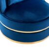 360 Degree Swivel Accent Chair With Seat Cushion, Over Sized Upholstered Barrel Chair - Blue - Image 16
