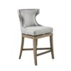 Carson - Counter Stool With Swivel Seat, Wingback - Light Gray - Image 7
