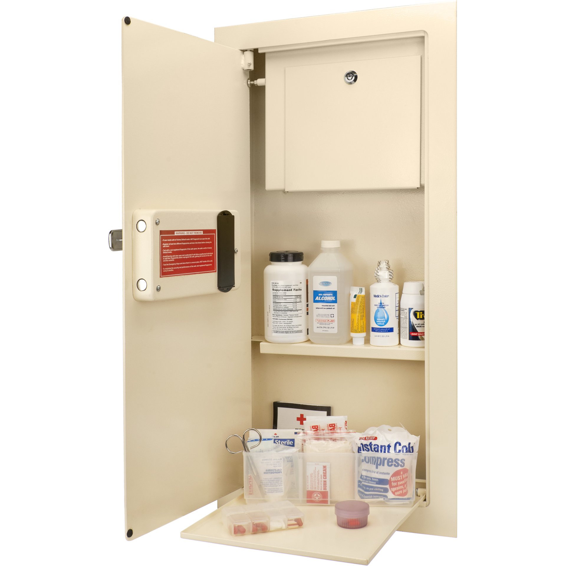0.82 Cubic Ft Left Open Biometric Wall Safe - Image 8