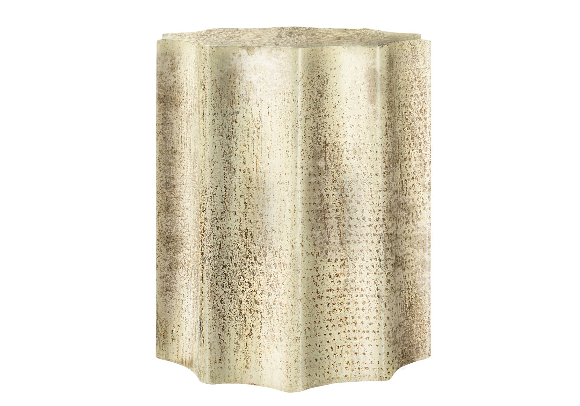 Drum Accent Side Table, Contemporary & Modern - Gold - Image 2