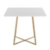 Cosmo - Contemporary Glam Square Dining Table - White / Gold - Image 4