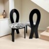 Key Design Dining Chairs (Set of 2) - White / Black - Image 4