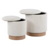 Marla - Contemporary, Nesting Ottoman Set - Natural / Cream - Image 4