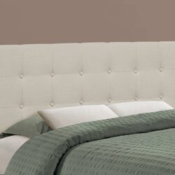 Full Size, Bed Headboard Only Upholstered, Transitional - Beige