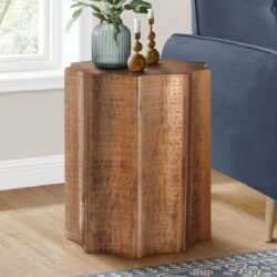 Drum Accent Side Table, Contemporary - Copper