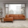Juno - Sectional Left Waxy Sofa - Cognac - Image 5