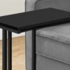 Accent Table, C - Shaped, Contemporary & Versatile Use - Black - Image 8