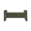 Modern Teddy Bed End Bench With Arms And Storage, Upholstered Large Foot Rest Stool, Comfy Window Vanity Bench For Living Room, Dorm, Coffee Table, Teddy - Olive Green - Image 6
