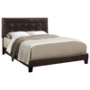Queen Size Bed Upholstered, Transitional - Brown - Image 6