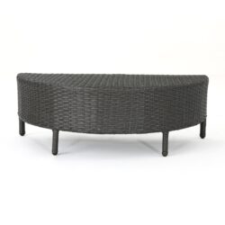 Pt Limon - Outdoor Coffee Table Half Round Design - Gray
