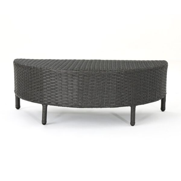 Pt Limon - Outdoor Coffee Table Half Round Design - Gray