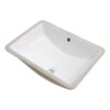 Rectangular Undermount Bathroom Sink With Overflow, 21" X 14" - White - Image 4
