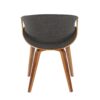 Curvo - Mid-Century Modern Chair (Set of 2) - Walnut / Charcoal - Image 5