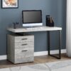Computer Desk For Home Office, Laptop, Left, Right Set - Up, Storage Drawers - Gray - Image 3