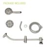 Multi Function Dual Shower Head Shower System With 4.7" Rain Showerhead, 7 Function Hand Shower, Adjustable Slide Bar - Brushed Nickel - Image 4