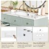 36" Bathroom Vanity With Sink, Soft Close Doors, Adjustable Shelves, And Hairdryer Storage - Green - Image 10