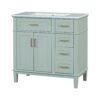36" Bathroom Vanity With Sink, Soft Close Doors, And Storage Drawers - Green - Image 14