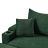 Single Sofa Couch With Storage Space, Movable Ottoman, USB Ports, Cup Holders, Phone Holder - Green - Image 20