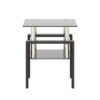 Modern Tempered Glass Tea Table, End Square Table For Living Room - Black - Image 6