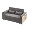 Pull Out Sofa Bed Convertible Couch Loveseat Sofa Modern Sleeper Sofa With Adjustable Backrest For Living Room - Gray - Image 23