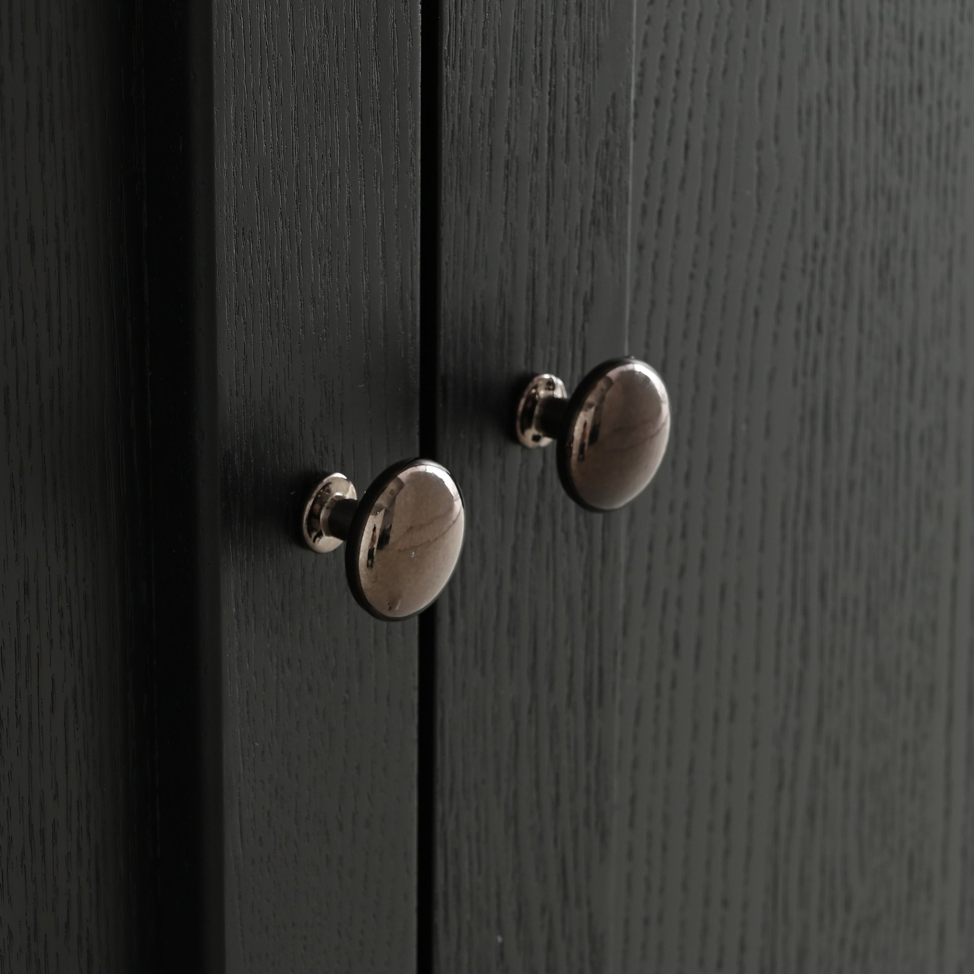 Mid Century Modern Style Tall Display Cabinet With Glass Doors For Collectibles - Black - Image 12