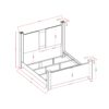 Lorenzo - 5 Piece King Bedroom Set With Glittered Detailing And Speaker On Headboard - Silver - Image 13