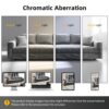 Plush Corduroy 4 Seat Sofa, Modern Comfy Upholstered Sofa Cloud Couch, Deep Seat Couches With Soft Pillows, Convertible Deep Seat Sofa Lounge Chair For Living Room Bedroom, Apartment, Office - Black - Image 9