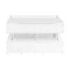 Lift Top Coffee Table With 2 Drawers, Hidden Space And LED Lights For Living Room - White - Image 18
