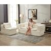 Multi Functional Sectional Sofa Bed With Independent Chaise Lounge And Functional Blanket - Beige - Image 10