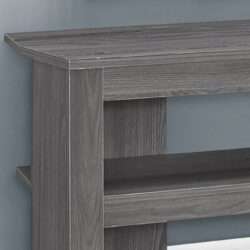 TV Stand, Console, Media Entertainment Center, Storage Shelves, Elegant Design - Gray