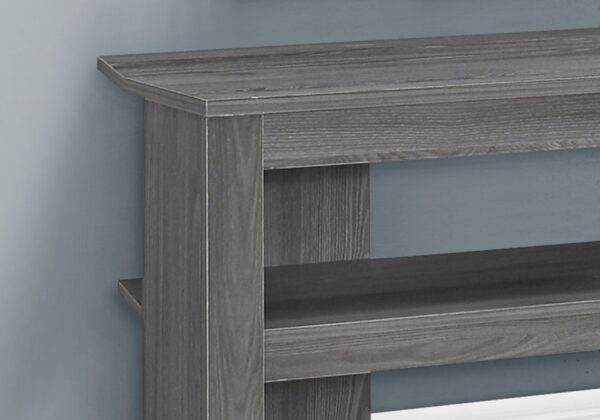 TV Stand, Console, Media Entertainment Center, Storage Shelves, Elegant Design - Gray