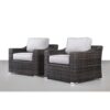 Modern Patio Chair With Cushions (Set of 2) - Brown - Image 5