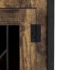 Furniture Style 2 In 1 Pet Friendly Dog Crate Composite Desk Hutch - Rustic Brown - Image 14