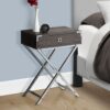 Accent Side Table, Storage Drawer - Taupe - Image 4