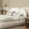 Archie Puffy Grounded - Queen Upholstered Platform Bed - Almond White - Image 9