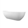 68.9" Freestanding Solid Surface Soaking Bathtub For Bathroom - Matte White - Image 4