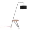 Stork Robyn - Mid-Century Modern Floor Lamp - Black / Walnut / Black - Image 3
