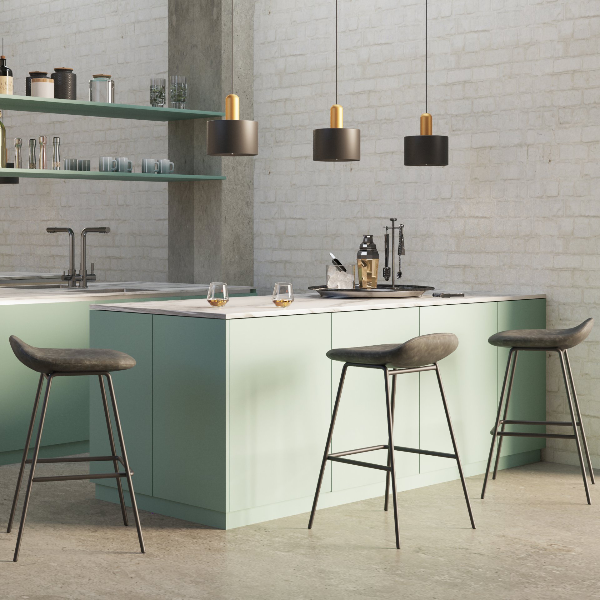 Dafney - Bar Stool (Set of 2) - Distressed Charcoal Gray - Image 10