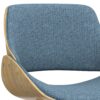 Malden - Bentwood Dining Chair With Wood Back - Denim Blue / Light Brown - Image 7