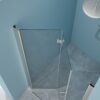 Bi Fold Frameless Shower Door With Tempered Glass - Brushed Nickel - Image 5
