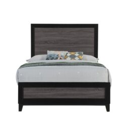 Soluto - King Bedroom Set Dark - Black / Gray