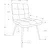 Dining Chair, Side, Upholstered Contemporary & Modern (Set of 2) - Gray - Image 5