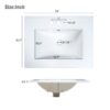 24" Bathroom Vanity Cabinet With Sink - Green - Image 11
